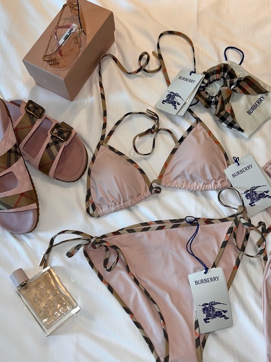 Burberry Other - NEW COLLECTION* Burberry Pink Bikini with Signature Check Trim